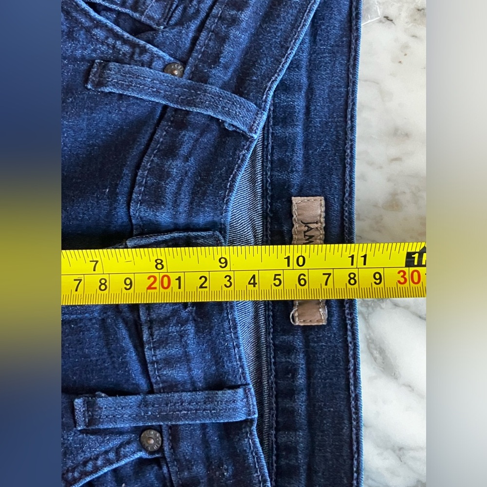 Vintage EUC JAMES JEANS High Class Wide Leg w/ Stretch 30 Blue Dark Paris Wash - Picture 9 of 13